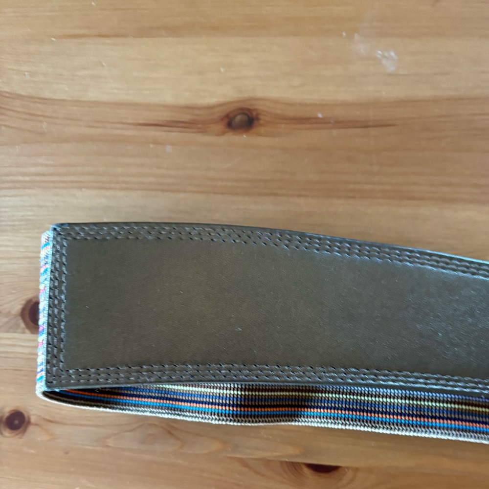 Suzi Roher Wide Stretch Cinch Metal Buckle Statement Belt Size Large - Picture 8 of 10